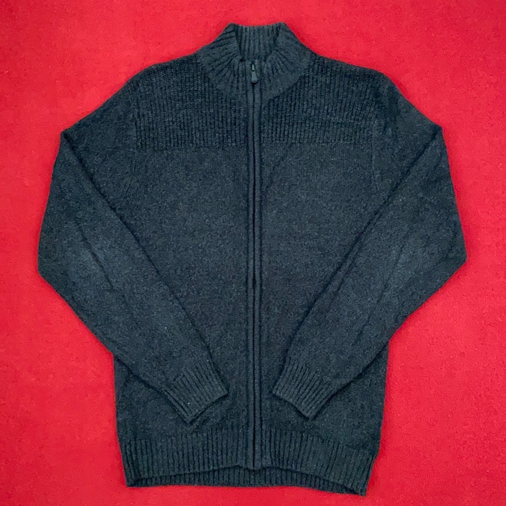 Structure Full Zipper Sweater